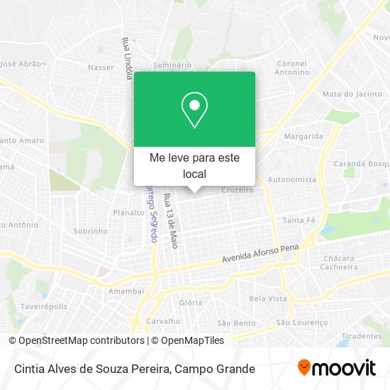 Cintia Alves de Souza Pereira mapa