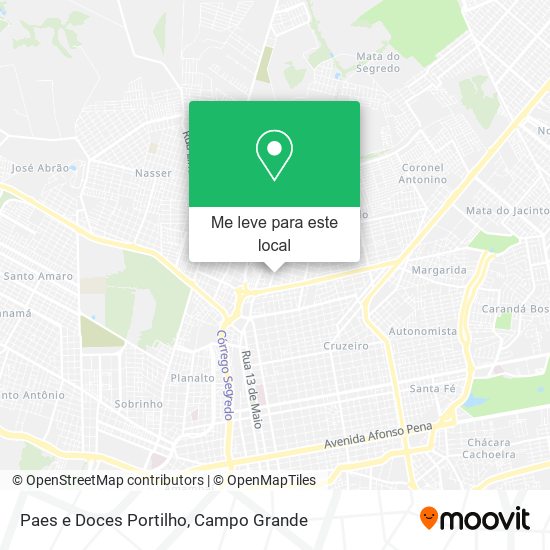 Paes e Doces Portilho mapa