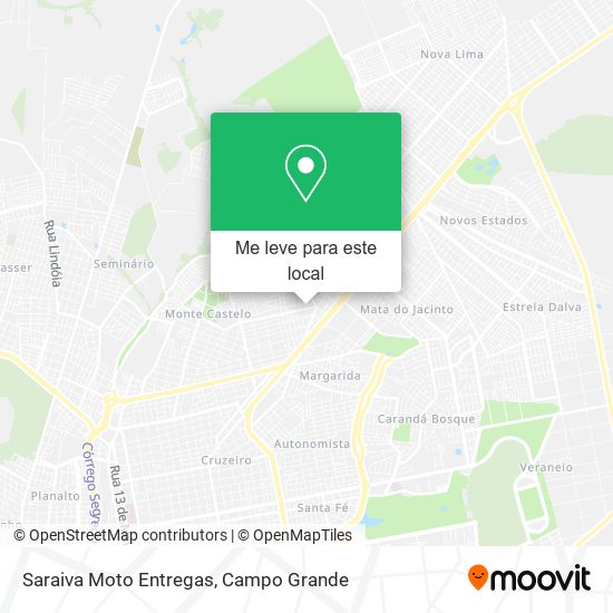 Saraiva Moto Entregas mapa