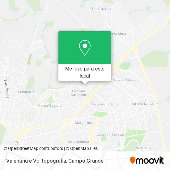 Valentina e Vo Topografia mapa