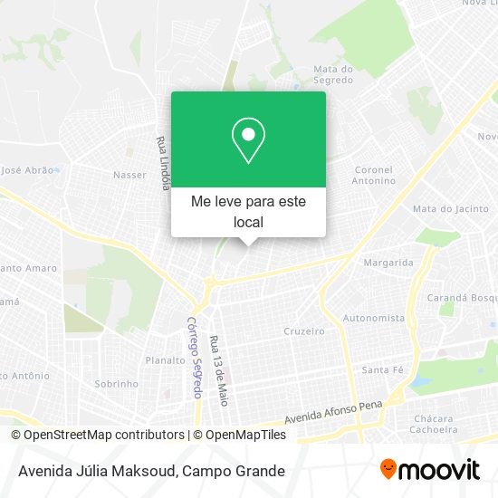 Avenida Júlia Maksoud mapa