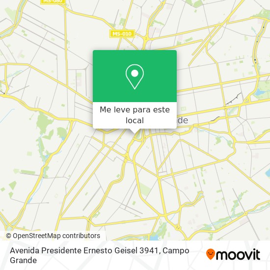 Avenida Presidente Ernesto Geisel 3941 mapa