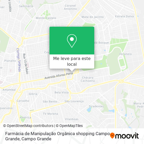 Farmácia de Manipulação Orgânica shopping Campo Grande mapa