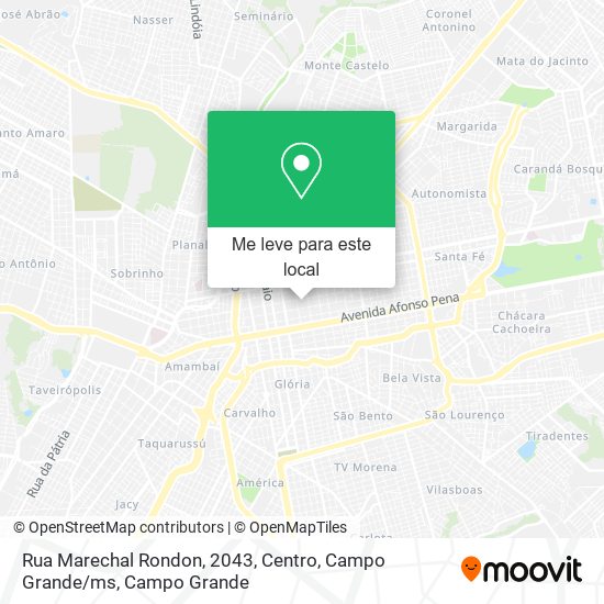 Como chegar até Rua Marechal Rondon, 2043, Centro, Campo Grande / ms de  Ônibus?