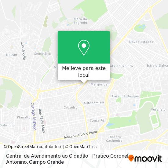 Central de Atendimento ao Cidadão - Prático Coronel Antonino mapa