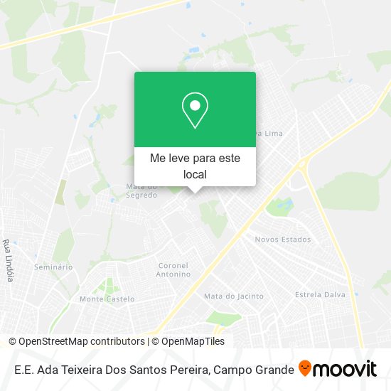 E.E. Ada Teixeira Dos Santos Pereira mapa