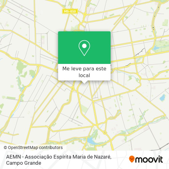 AEMN - Associação Espírita Maria de Nazaré mapa