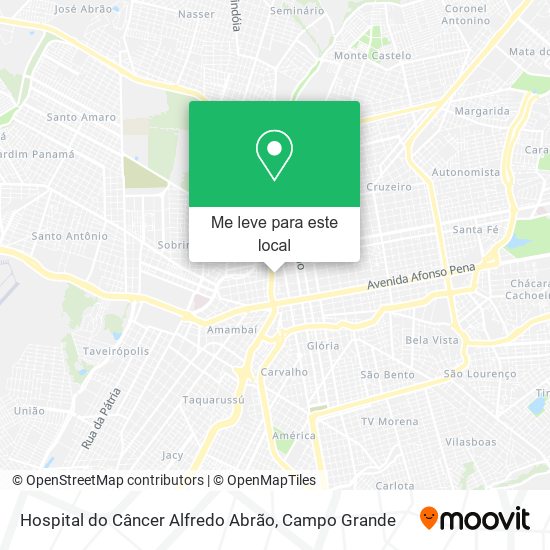Hospital do Câncer Alfredo Abrão mapa