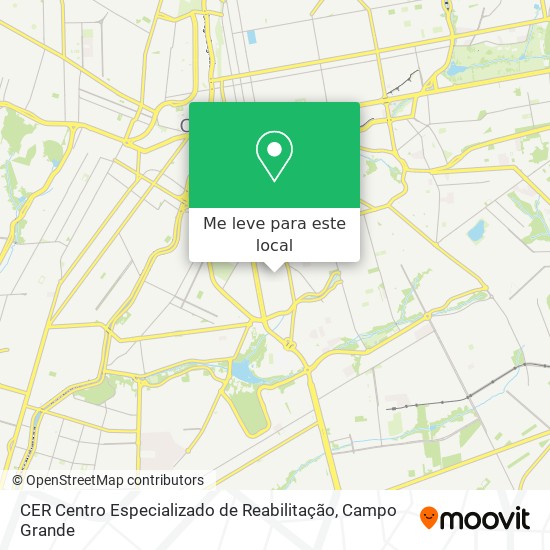 CER Centro Especializado de Reabilitação mapa