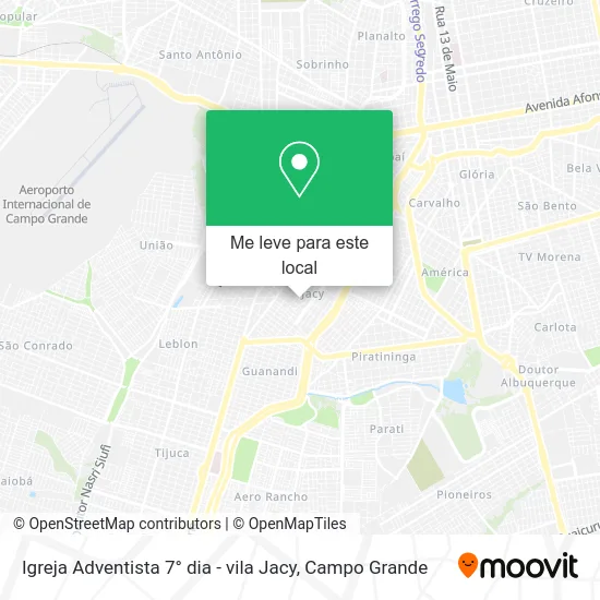 Igreja Adventista 7° dia - vila Jacy mapa
