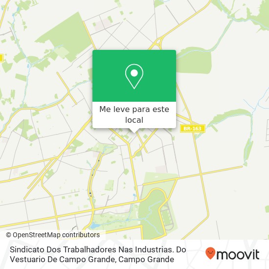 Sindicato Dos Trabalhadores Nas Industrias. Do Vestuario De Campo Grande mapa