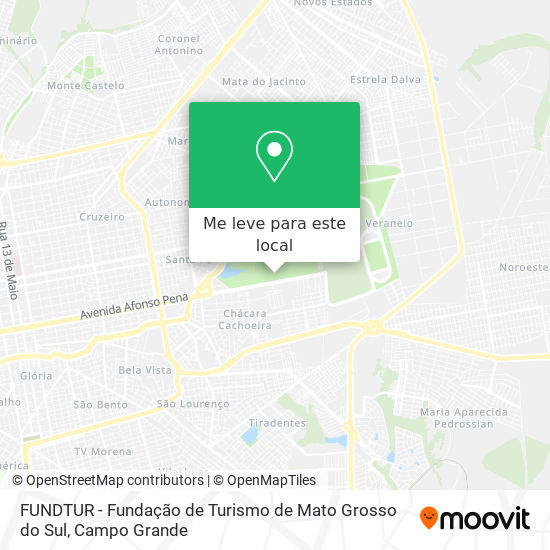 FUNDTUR - Fundação de Turismo de Mato Grosso do Sul mapa