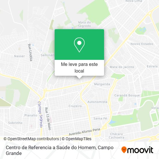 Centro de Referencia a Saúde do Homem mapa