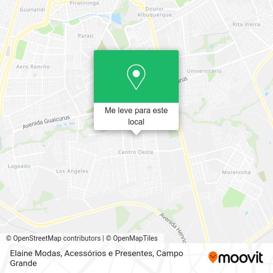 Elaine Modas, Acessórios e Presentes mapa