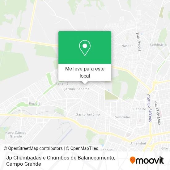 Jp Chumbadas e Chumbos de Balanceamento mapa