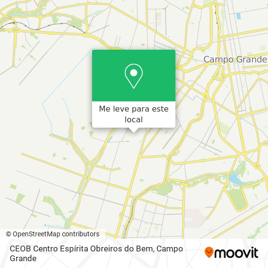 CEOB Centro Espírita Obreiros do Bem mapa