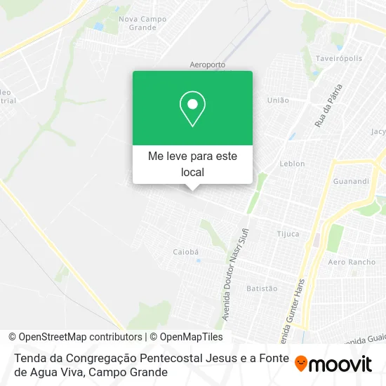 Tenda da Congregação Pentecostal Jesus e a Fonte de Agua Viva mapa