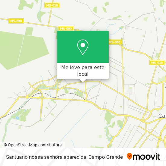 Santuario nossa senhora aparecida mapa