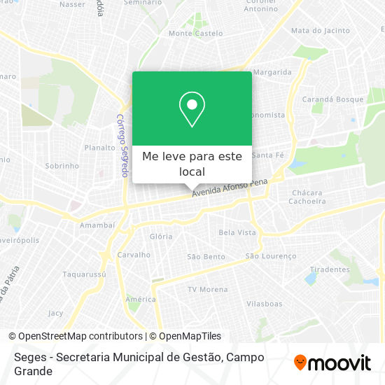 Seges - Secretaria Municipal de Gestão mapa