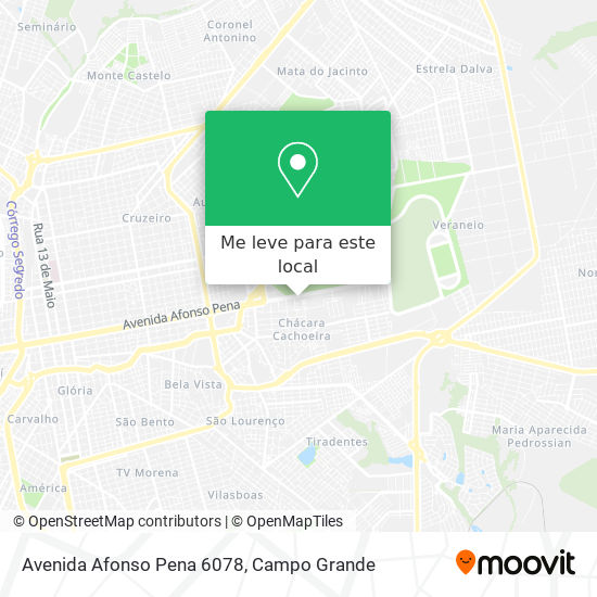 Avenida Afonso Pena 6078 mapa