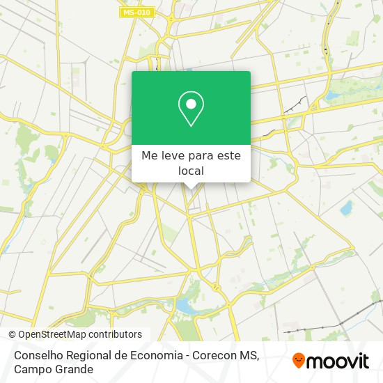 Conselho Regional de Economia - Corecon MS mapa