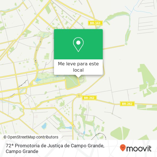 72ª Promotoria de Justiça de Campo Grande mapa