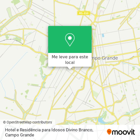 Hotel e Residência para Idosos Divino Branco mapa