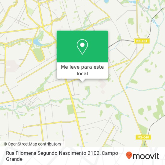 Rua Filomena Segundo Nascimento 2102 mapa