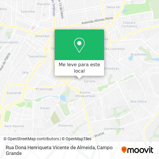 Rua Doná Henriqueta Vicente de Almeida mapa