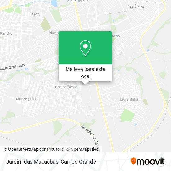 Jardim das Macaúbas mapa