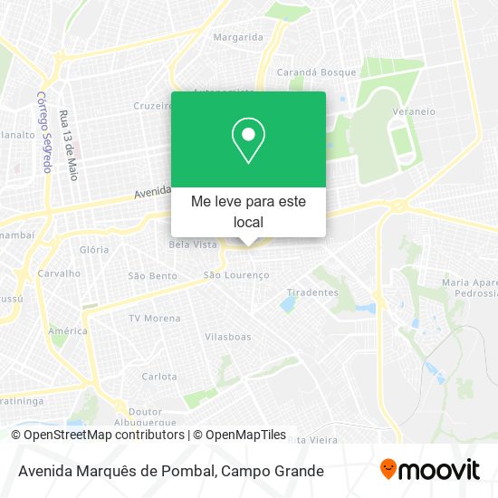 Avenida Marquês de Pombal mapa