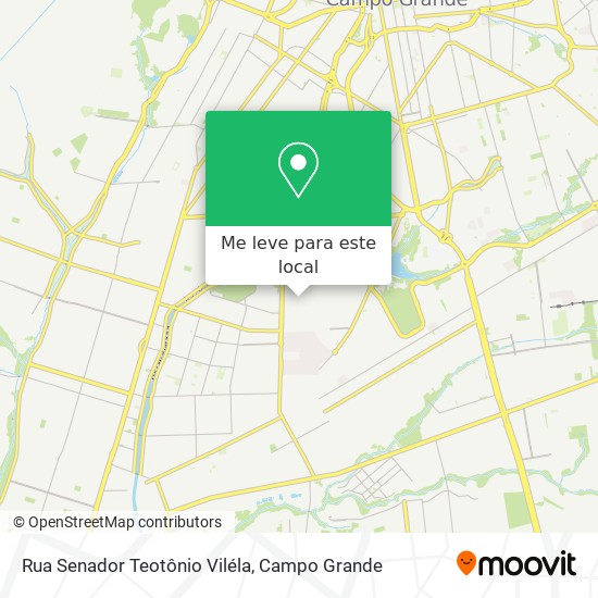 Rua Senador Teotônio Viléla mapa