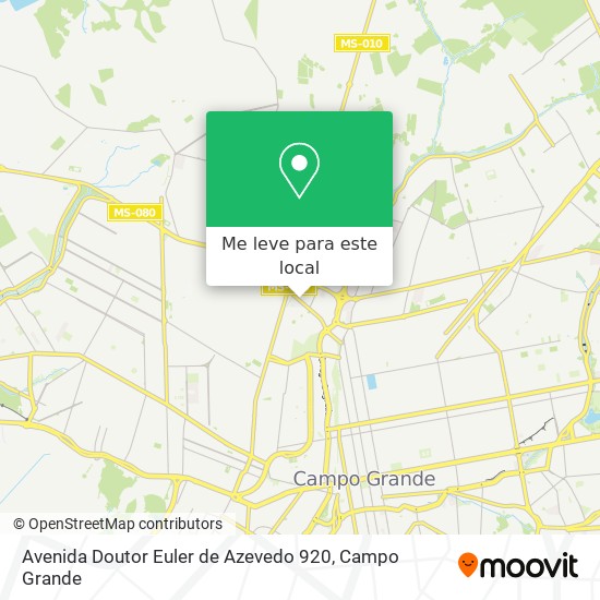 Avenida Doutor Euler de Azevedo 920 mapa