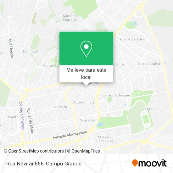Rua Navirai 666 mapa
