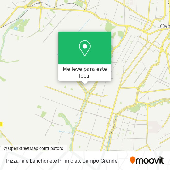 Pizzaria e Lanchonete Primícias mapa