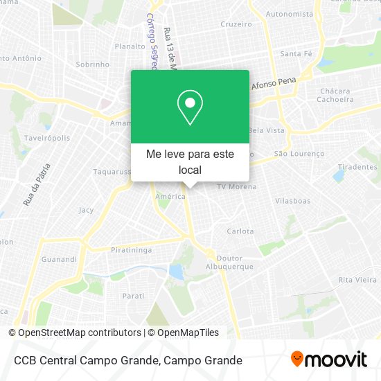 CCB Central Campo Grande mapa