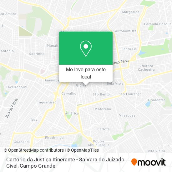 Cartório da Justiça Itinerante - 8a Vara do Juizado Cível mapa