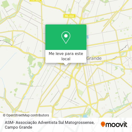 ASM- Associação Adventista Sul Matogrossense mapa