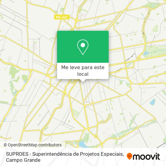 SUPROES - Superintendência de Projetos Especiais mapa