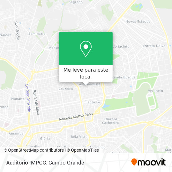 Auditório IMPCG mapa