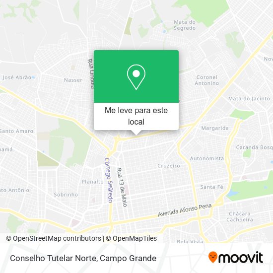 Conselho Tutelar Norte mapa