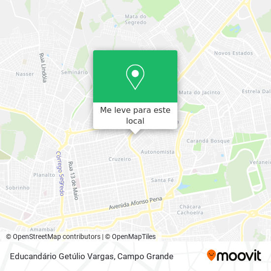 Educandário Getúlio Vargas mapa