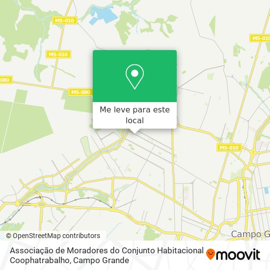 Associação de Moradores do Conjunto Habitacional Coophatrabalho mapa