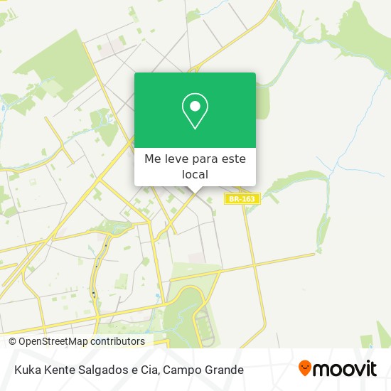 Kuka Kente Salgados e Cia mapa