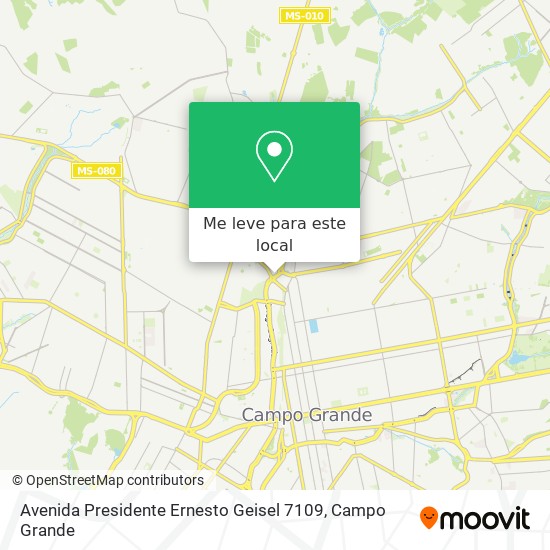 Avenida Presidente Ernesto Geisel 7109 mapa