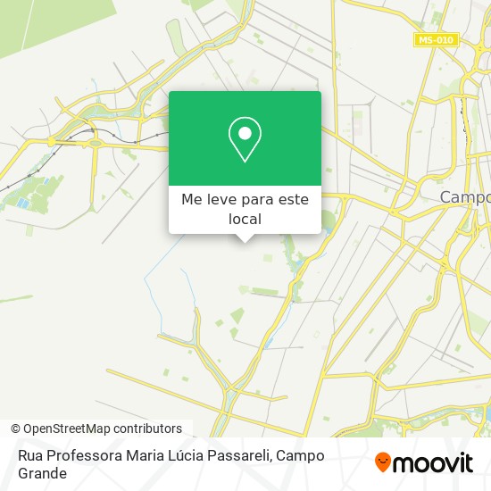 Rua Professora Maria Lúcia Passareli mapa