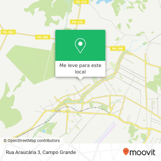 Rua Araucária 3 mapa