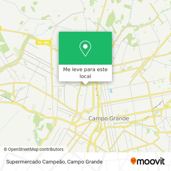 Supermercado Campeão mapa