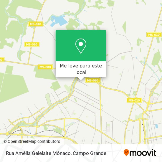 Rua Amélia Gelelaite Mônaco mapa