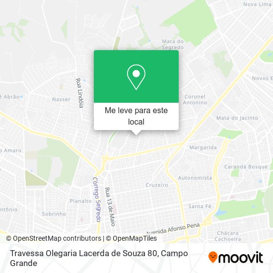 Travessa Olegaria Lacerda de Souza 80 mapa